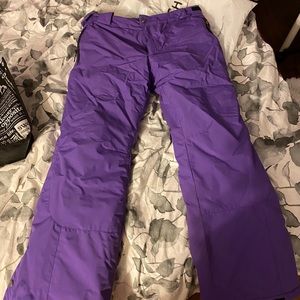 Purple ski pants